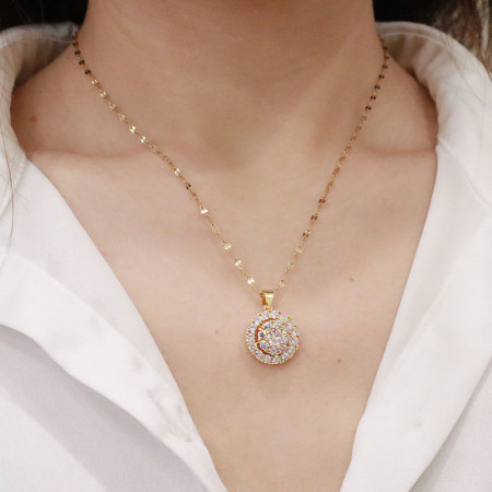 Luxury Zircon necklace 18K  (Dimond Shade)