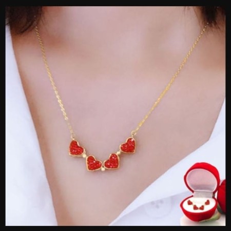 Lucky Heart Two-sided Foldable Necklace