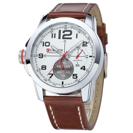 Curren Quartz Leather Strap Waterproof Watch ( Dial 4.6cm) - 0059