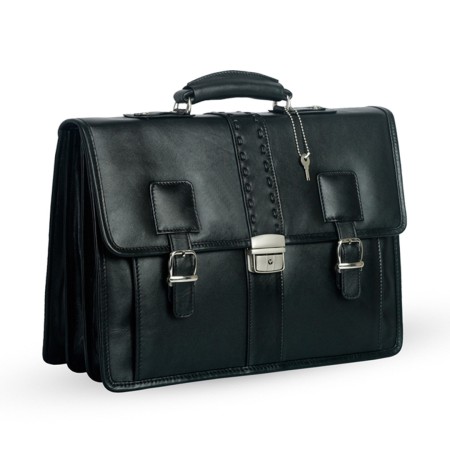 Compatible Desigin Genuine Leather Official Bag for men women-Black